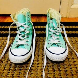Mint Green Converse All Star High Tops